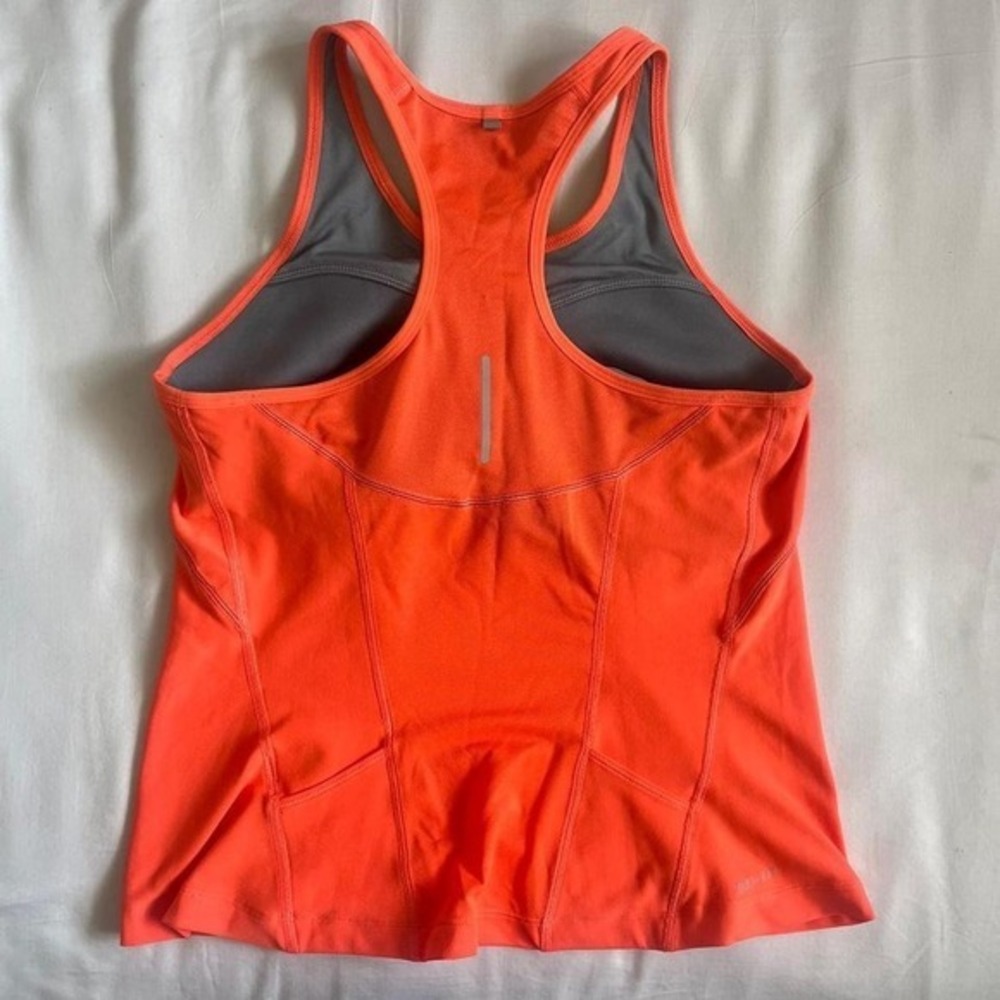 Y2k Nike Racerback Tank Top Womens Sz L Orange Sporty Running Yoga - Picture 7 of 8